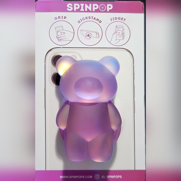 Gummy Bear Pop Socket • Purple Iridescent • NEW - Picture 3 of 3